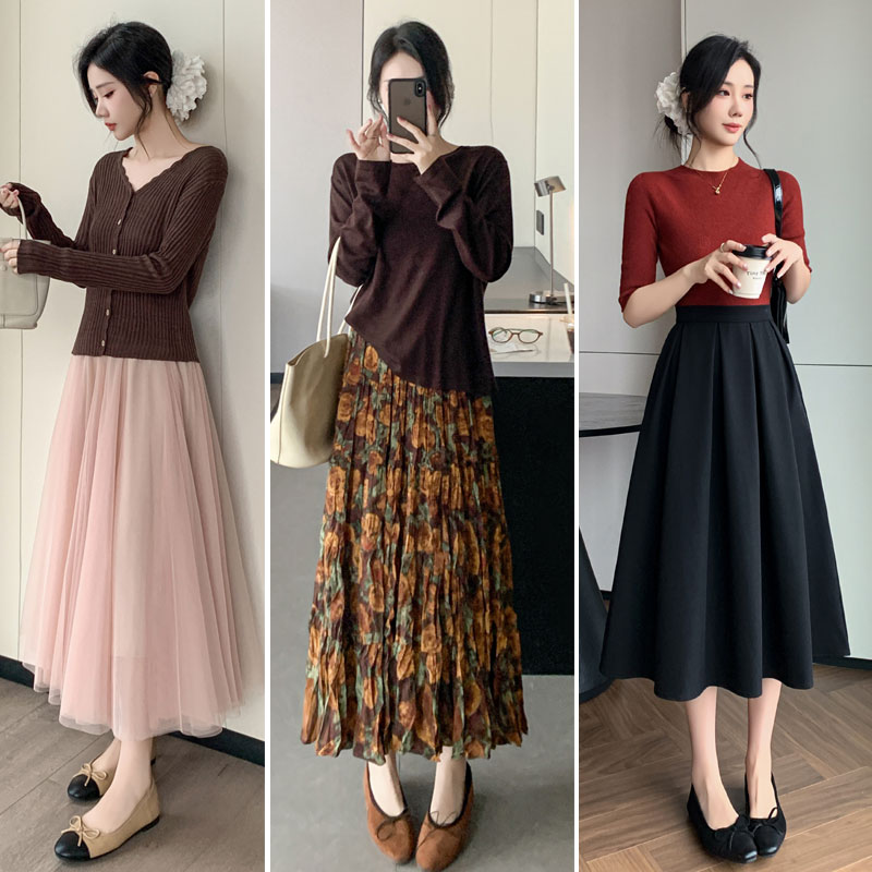 【夏央315-319号】2025新款高腰显瘦气质半身裙子女