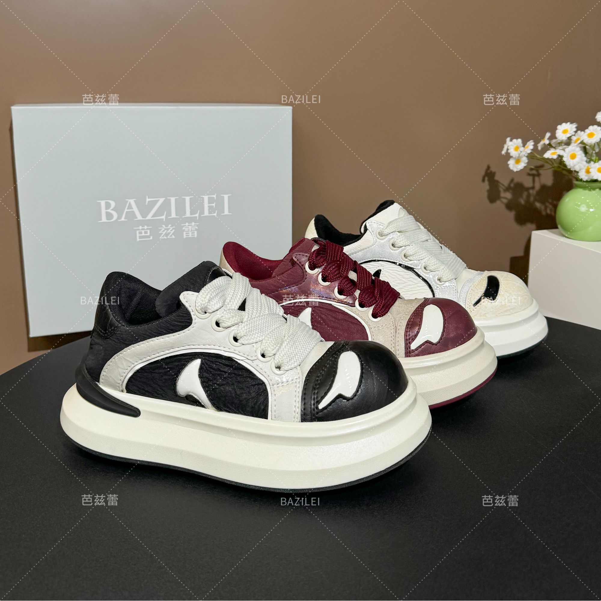 鞋子女ins潮牌百搭小白鞋2025夏季新款厚底防滑耐磨流光风运动鞋