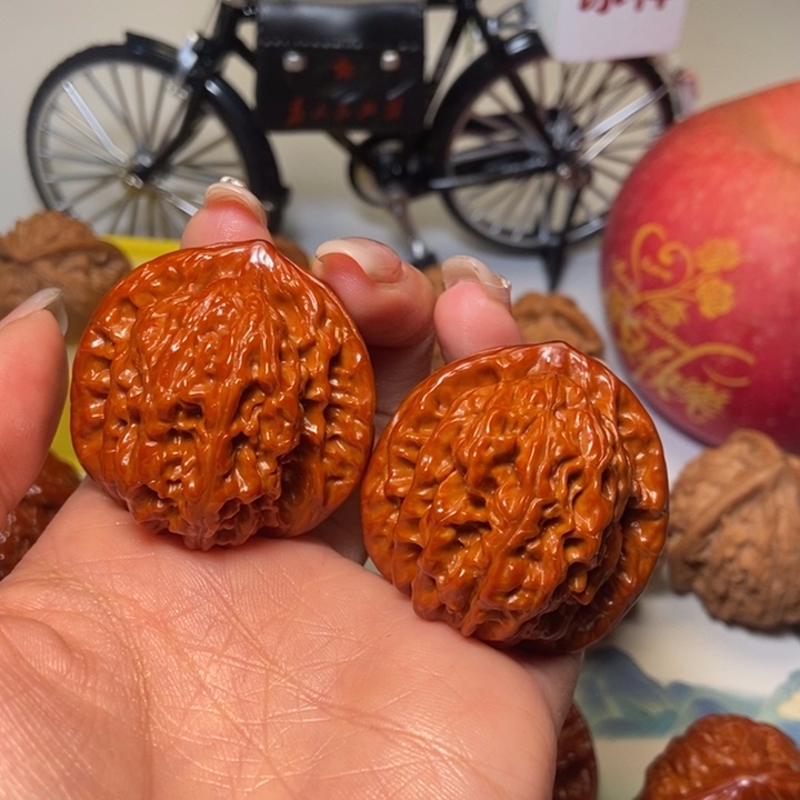 吊坠文玩核桃盘龙虎头