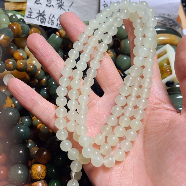 蛇纹石玉手链合金