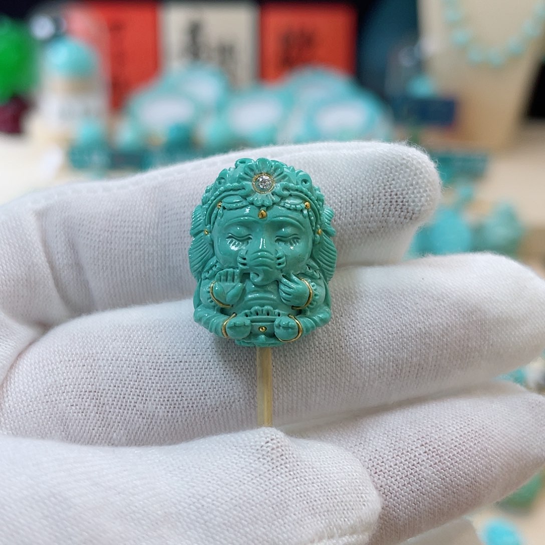 绿松石珠宝奇石未镶嵌