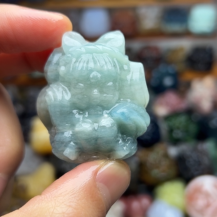 石材醒狮小白蓝天白云