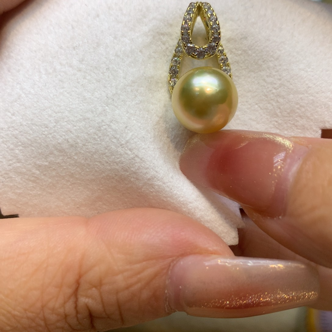 颈饰银S925镶嵌海水珍珠