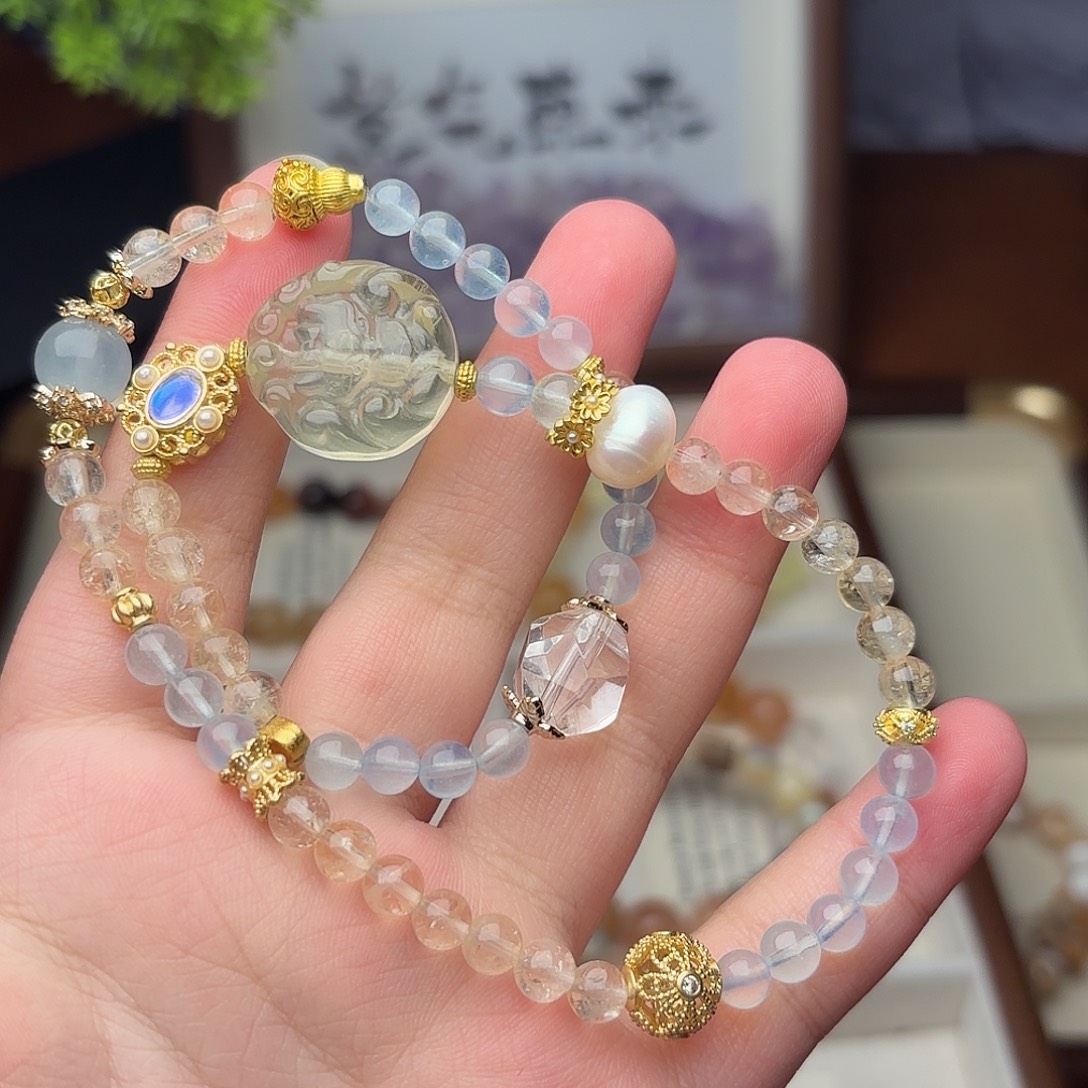 手链合金水晶双圈