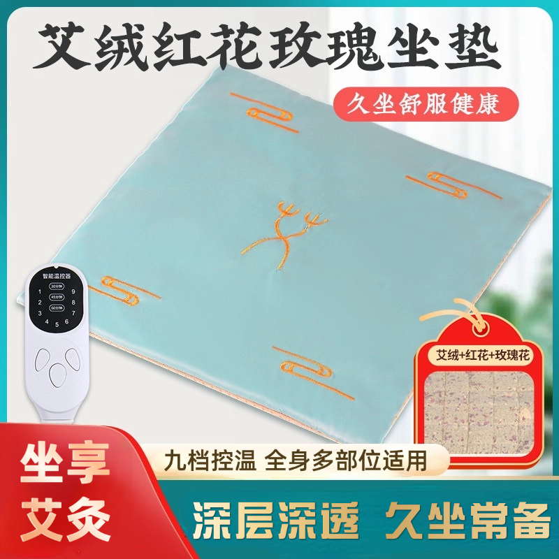 艾绒坐垫电加热控温办公室艾灸家用电热艾草热敷全身居家草本养生