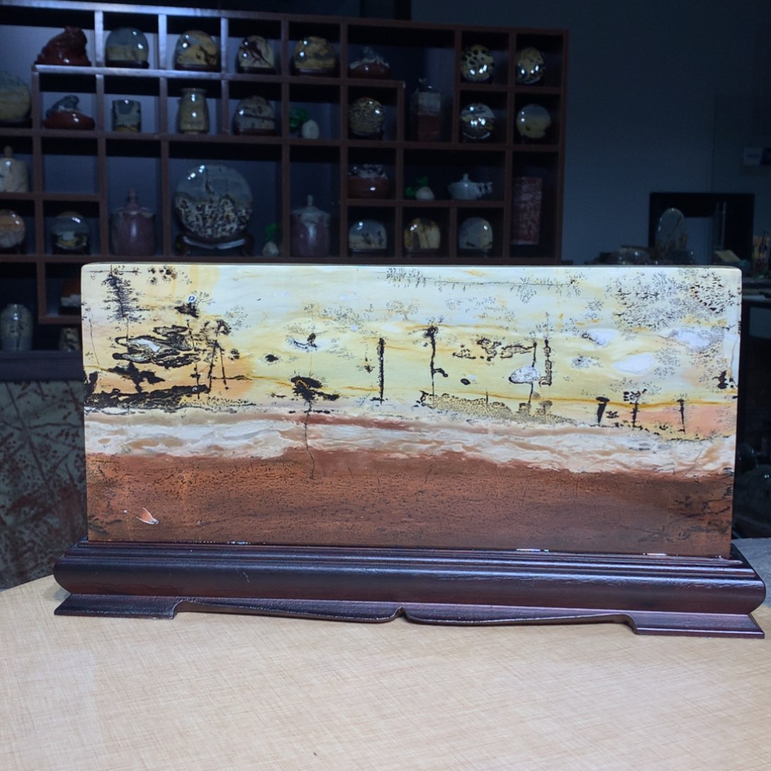 紫砂，广西国画石摆件，收藏观赏