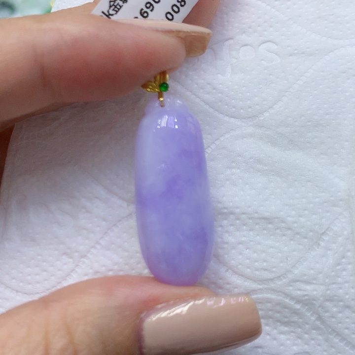 颈饰18K金镶嵌翡翠