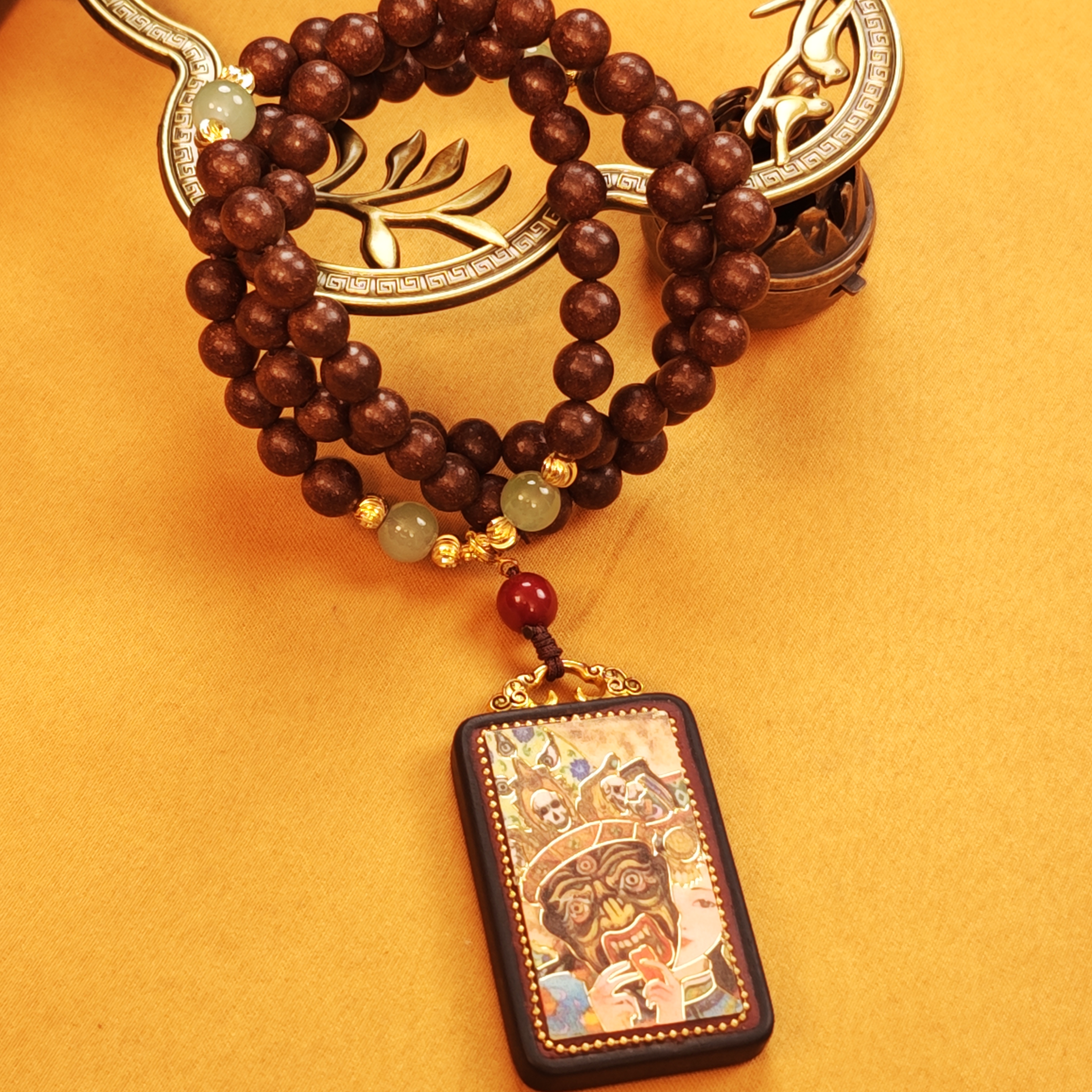 【天木藏香-扎基拉姆牌】66子非遗手工编织天然古法合香珠项链