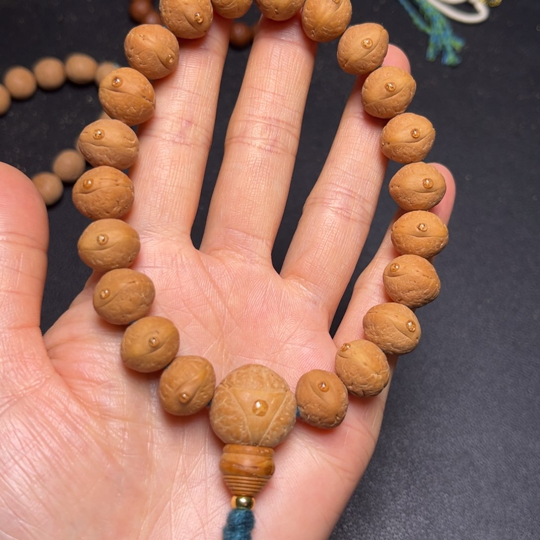 凤眼菩提吊坠D**f13mm飞碟红皮实心精品手串