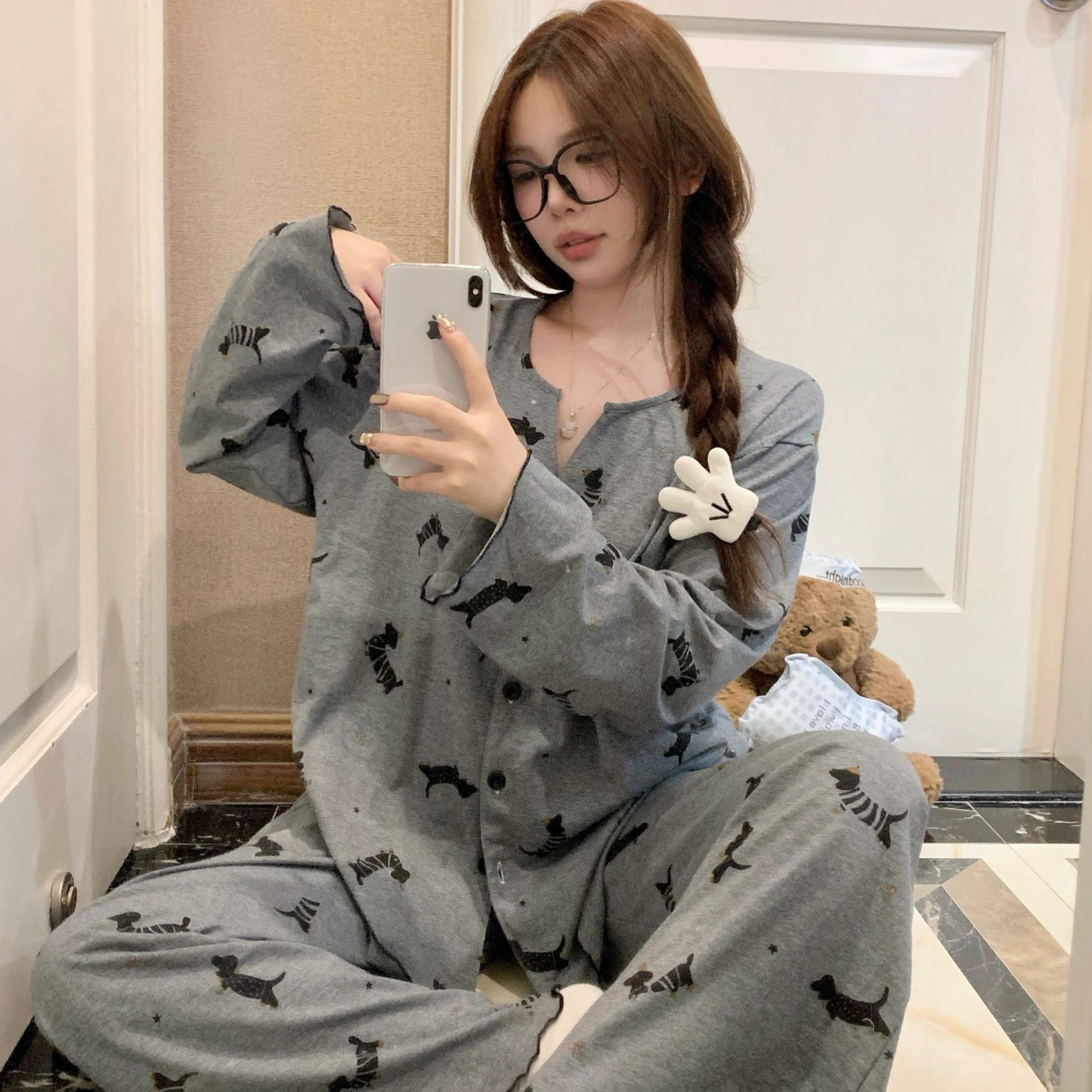 2025冬季加肥加大德绒保暖大码睡衣可爱卡通保暖可外穿家居服套装