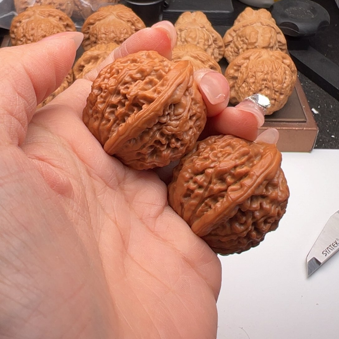 文玩核桃把件莲花36