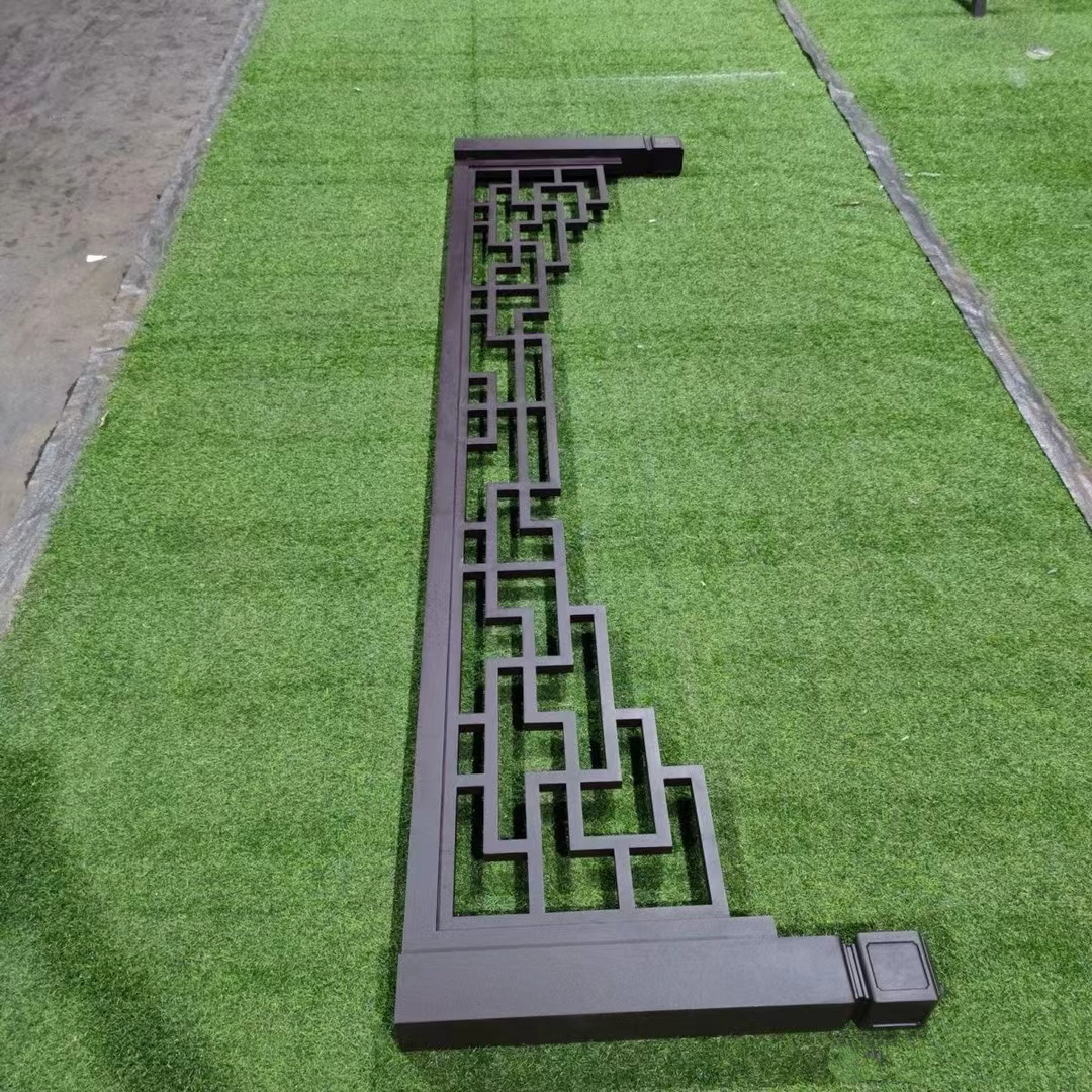 新中式铝合金挂落门楣仿古铝挂落凉亭长廊门头装饰屋檐铝角花定制