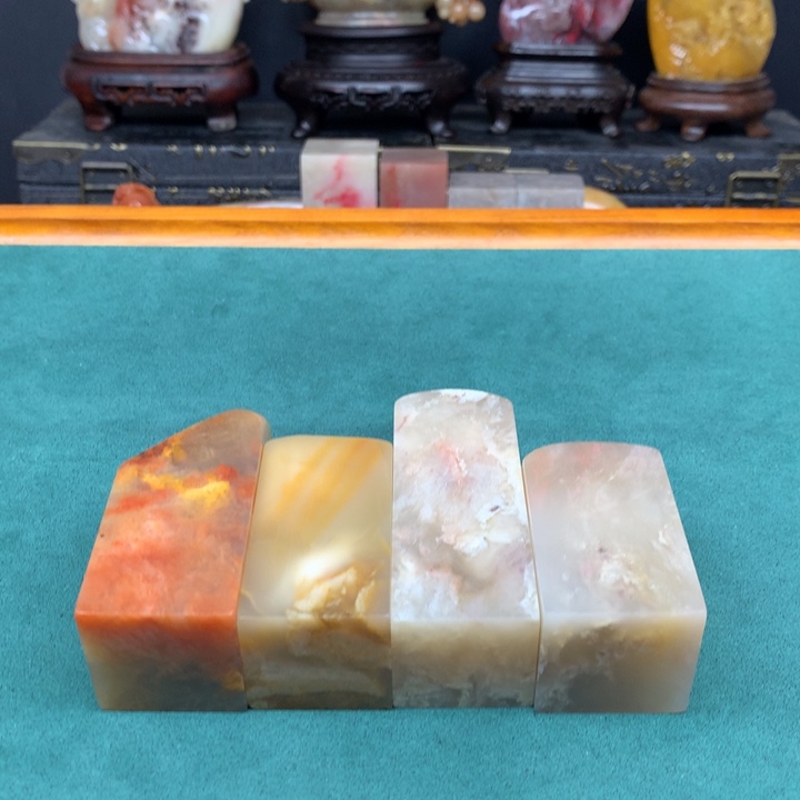 巴林石印石冻石练习章大尺寸4方