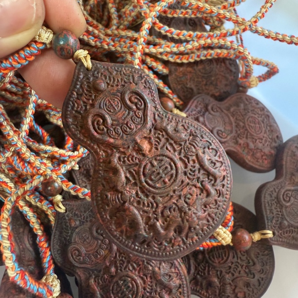 手工非遗天然合香敦煌·暮紫烟纱葫芦牌一块