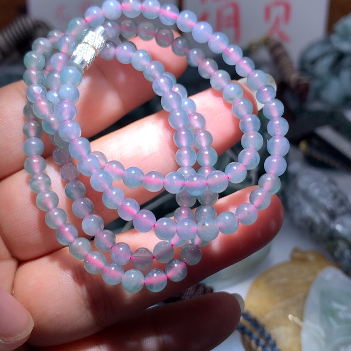 翡翠颈饰未镶嵌保真天然A货翡翠