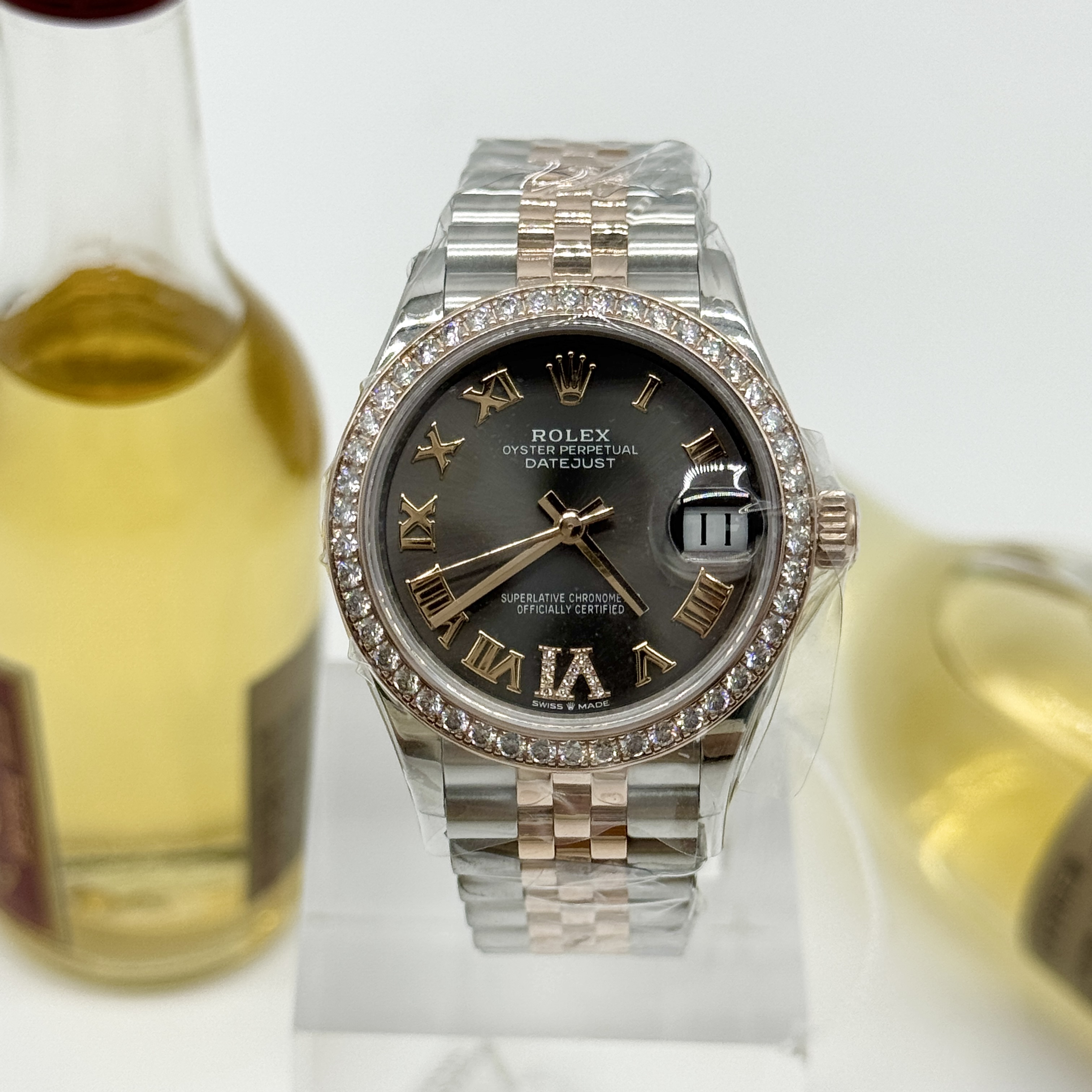 99新 Rolex/劳力士 日志型 自动上链 精钢+玫瑰金 31mm 21全