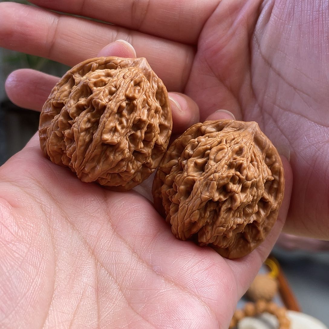 桃核把件41尺全品狼牙麦穗虎头CN01125已打底