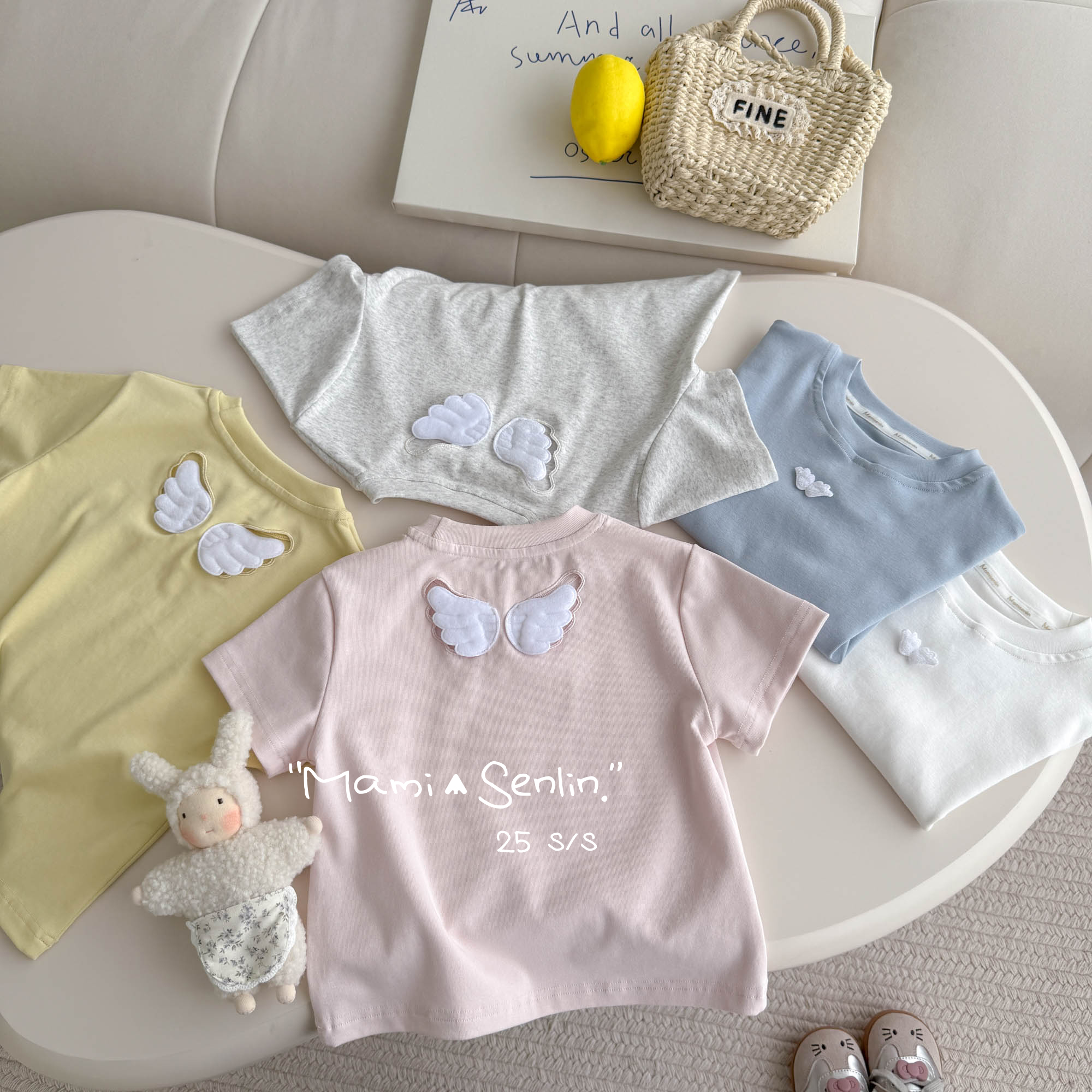 【现货】妈咪森林童装2025年夏新款会动小翅膀T恤252-MMSL-252112