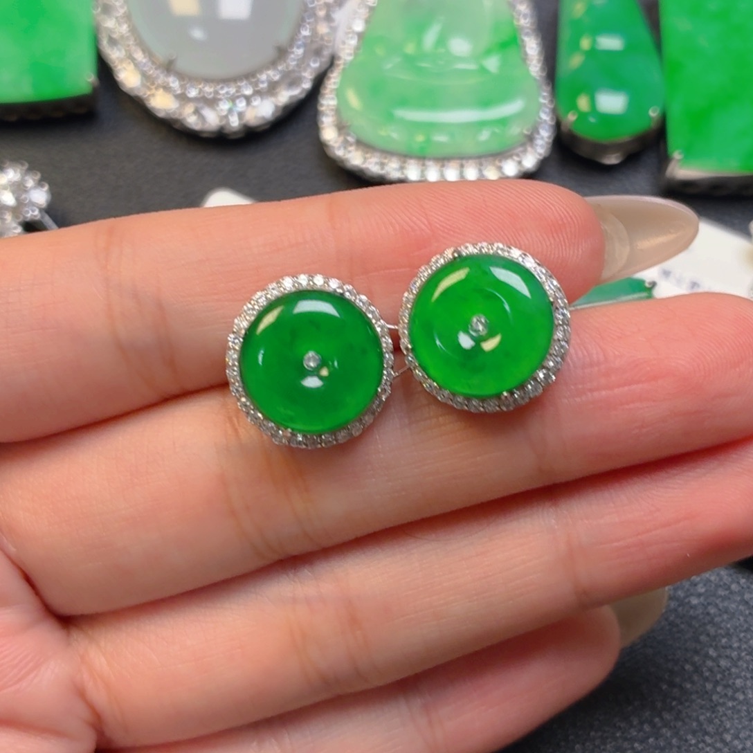 翡翠银S925镶嵌颈饰