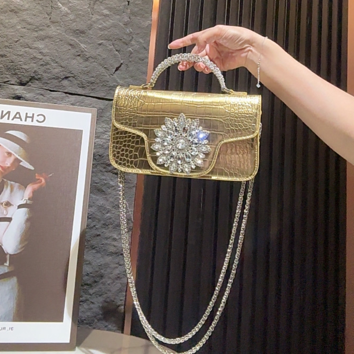 C C高端私人定制法国名媛贵妇手提腋下包2057 B