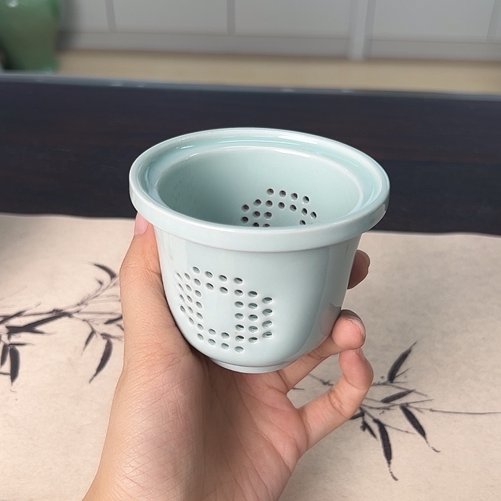 龙泉云间青瓷小米茶器