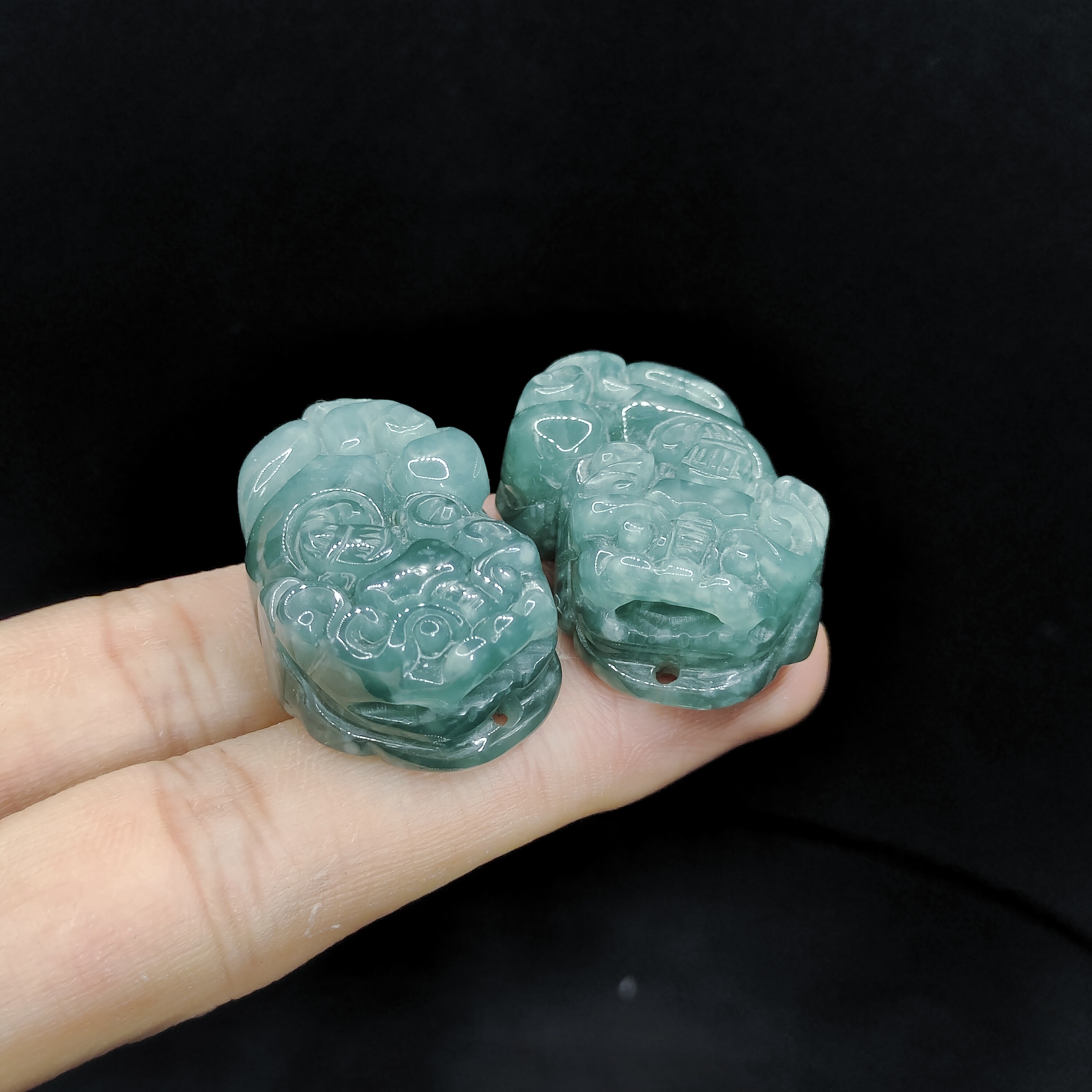 【李想精选】翡翠貔貅吊坠赠绳GS【多样性发其一】约34-19-12mm