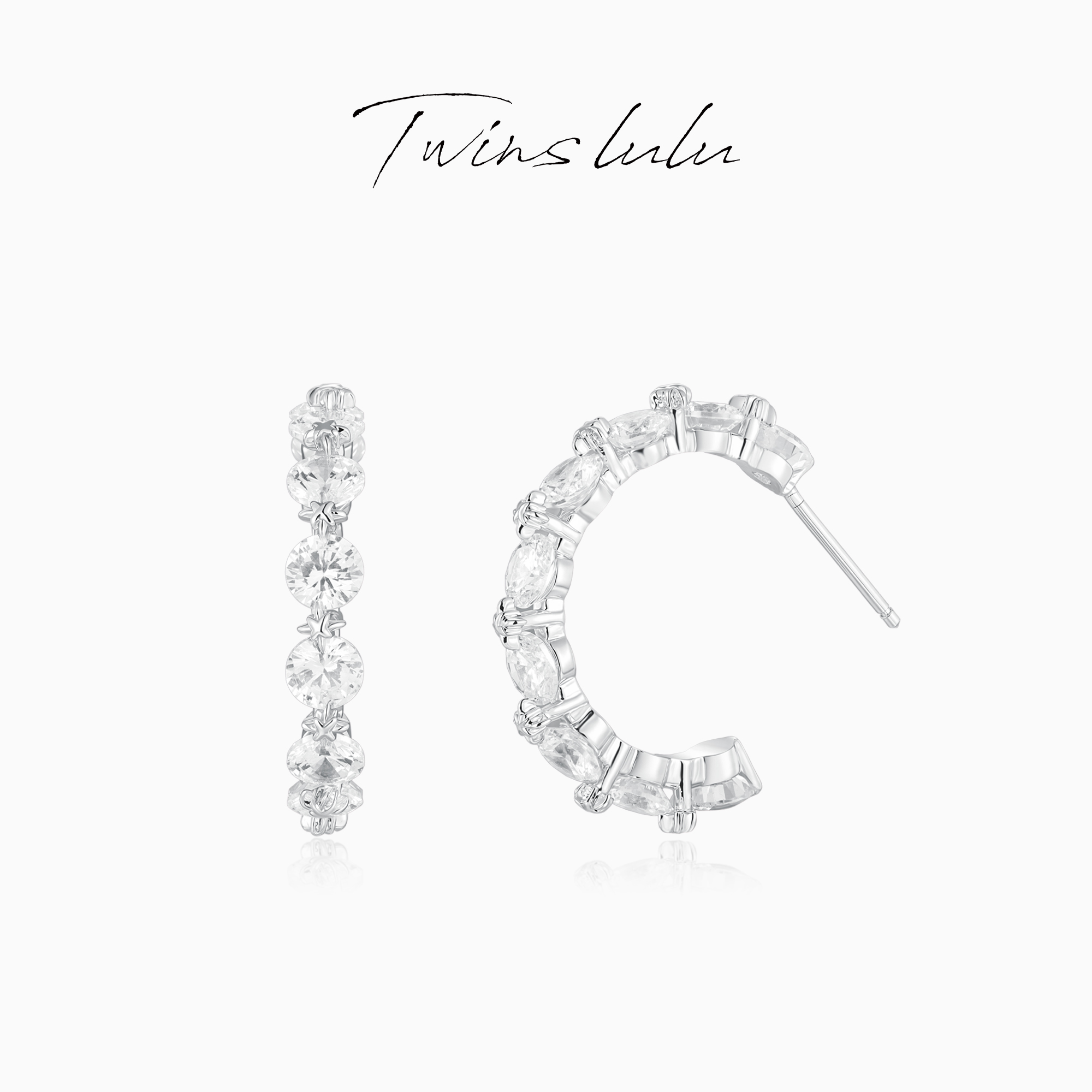 TWINS LULU 2026新款简约百搭高级感轻奢风八芒星耳环TSL3178