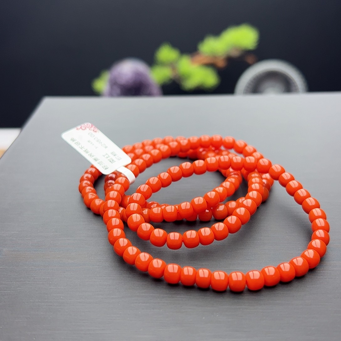 南红玛瑙手链未镶嵌南红5.6mm34.44