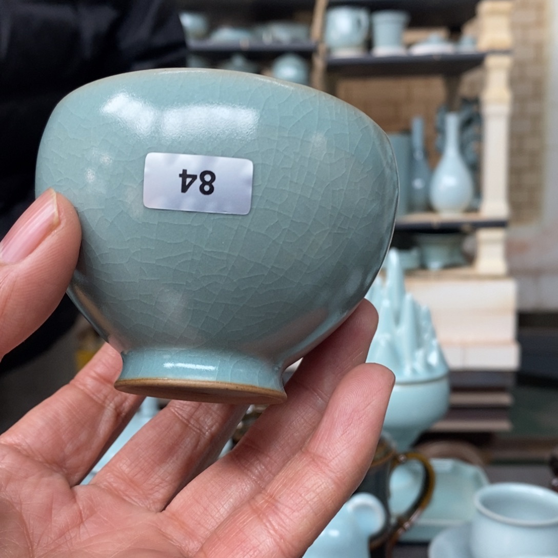 七***年陶杯子抱朴汝瓷仿古微瑕