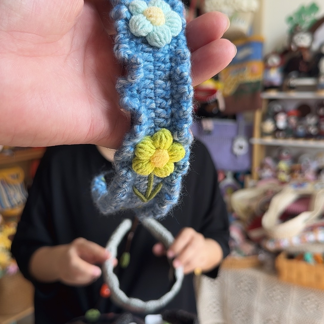 织物富贵的蓝色发箍