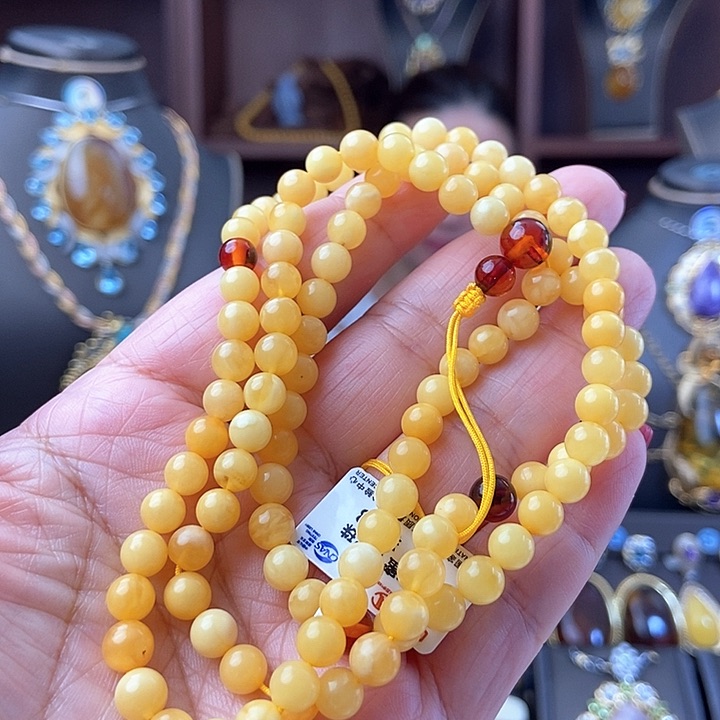 未镶嵌琥珀颈饰108珠