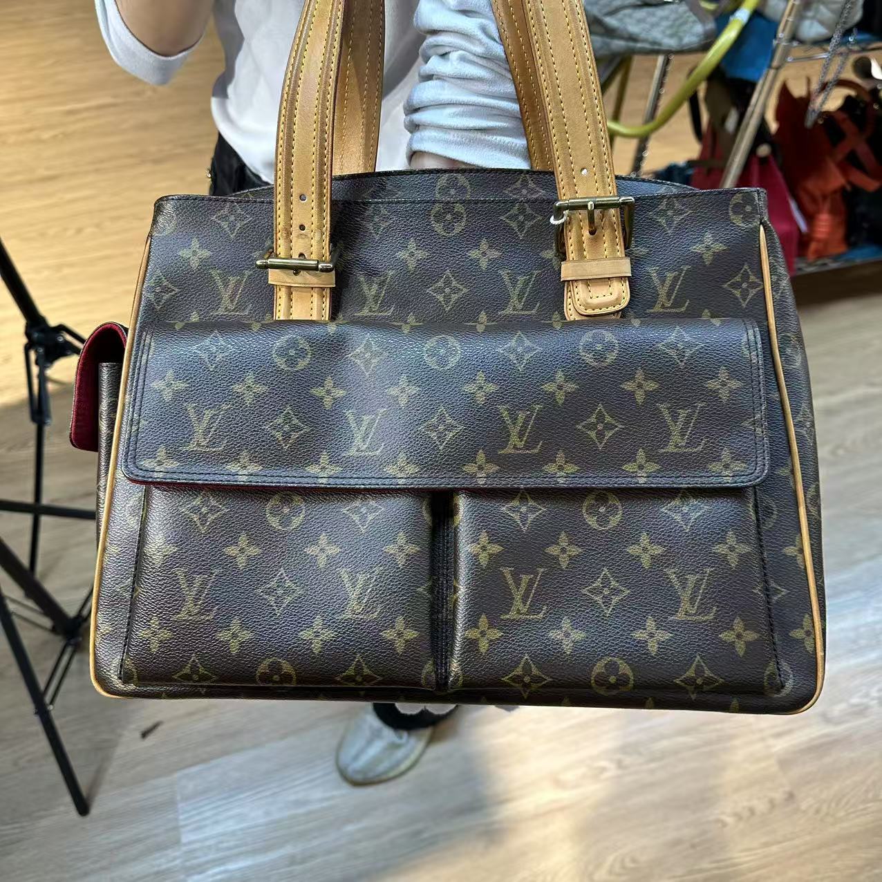 95新 LouisVuitton/路易威登 老花大号骆驼单肩/云海优选/H21653