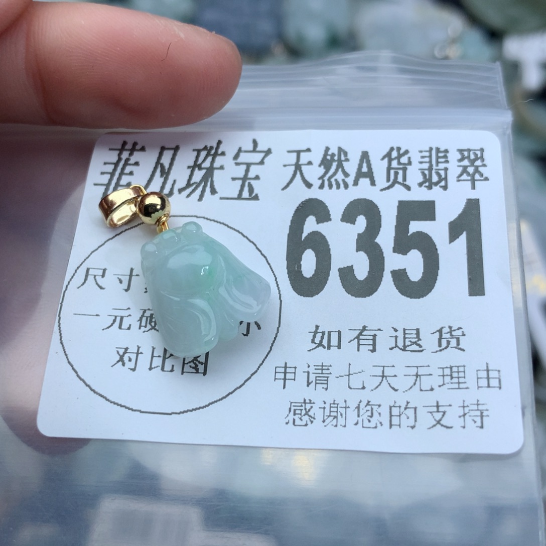 翡翠颈饰未镶嵌6351。