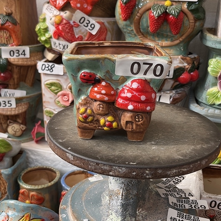 粗陶材质多肉花盆