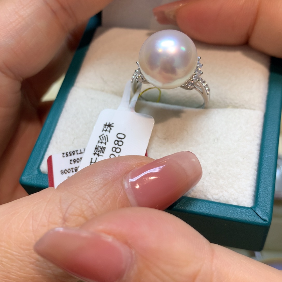 海水珍珠戒指14K金镶嵌