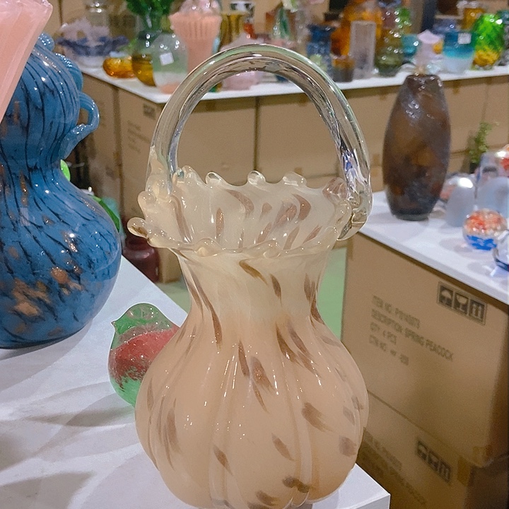 无铅玻璃琉璃花瓶高24口4