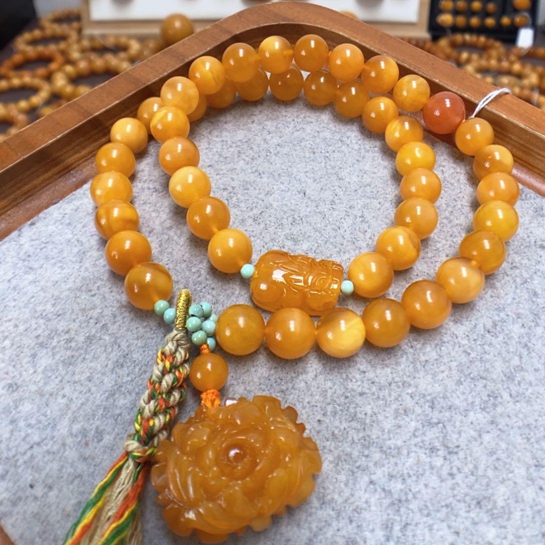 蜜蜡手串未镶嵌蜜蜡