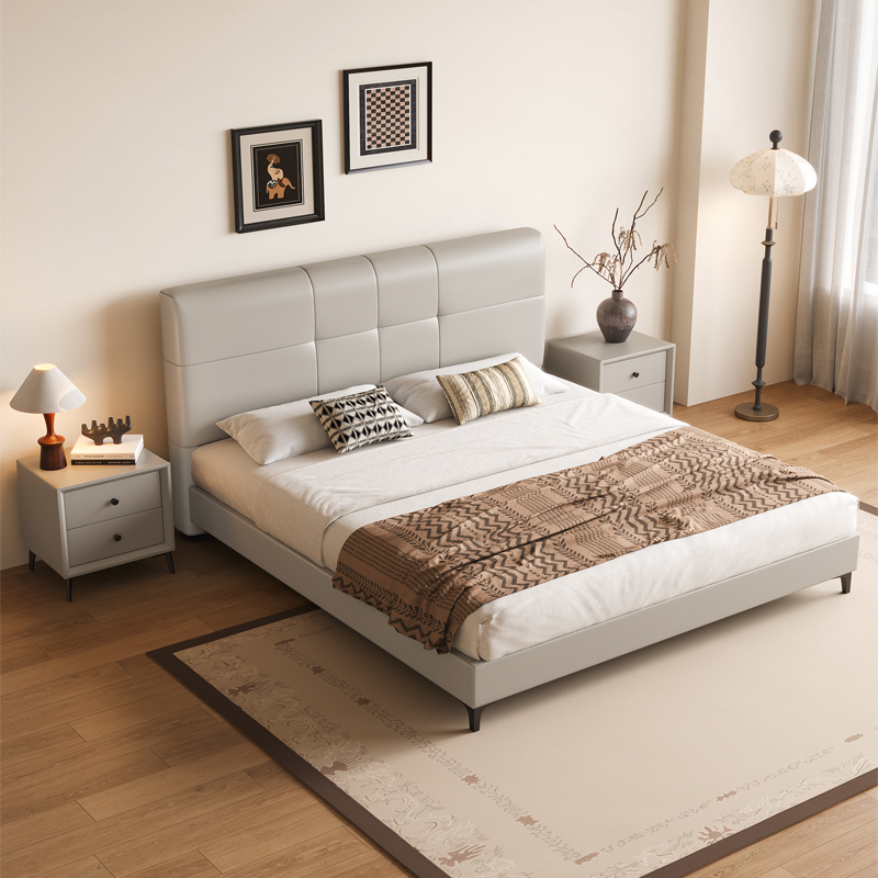 优得美【平步青云】629灯#主卧床1.8米床1.5米双人床简约大床北欧床