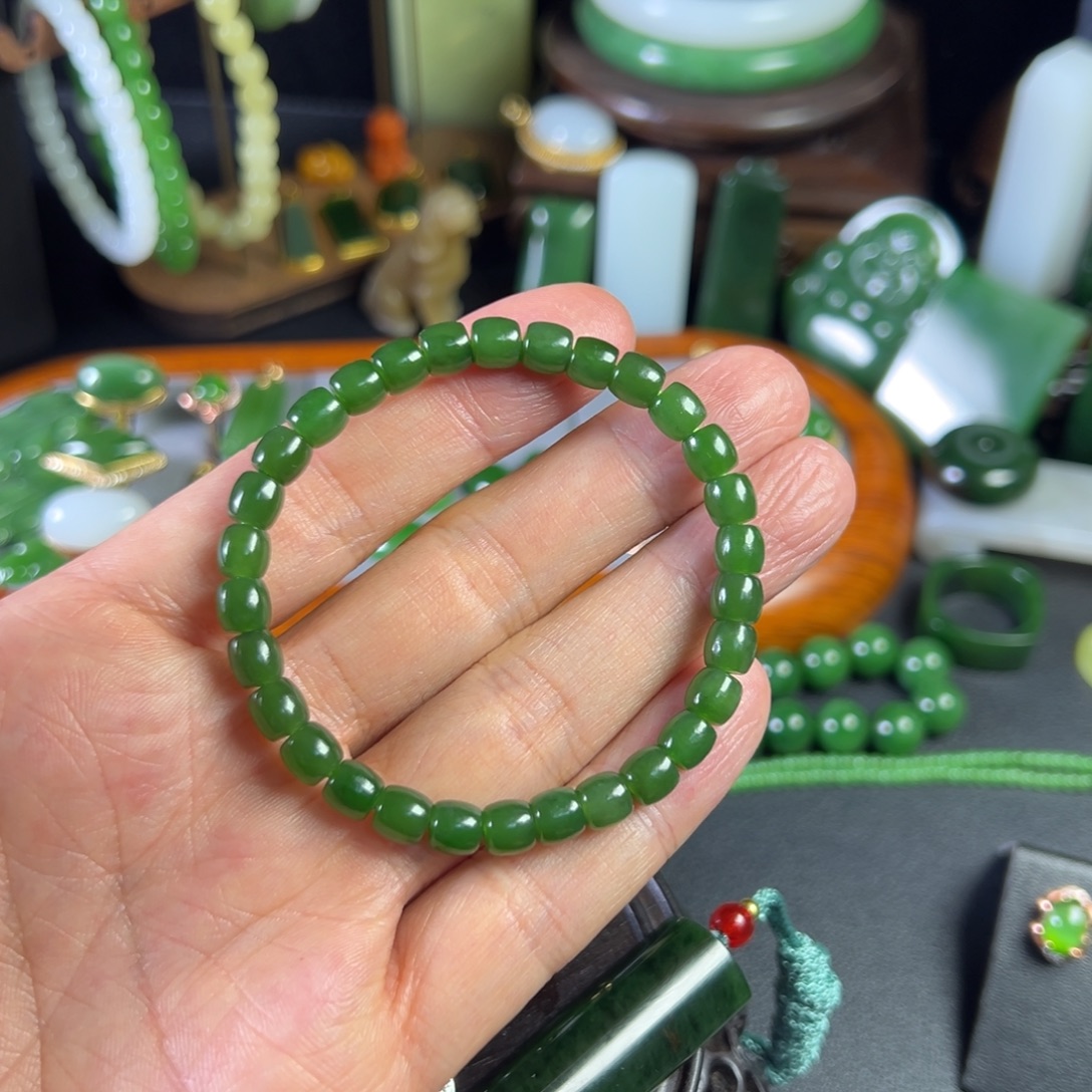 和田玉未镶嵌手链