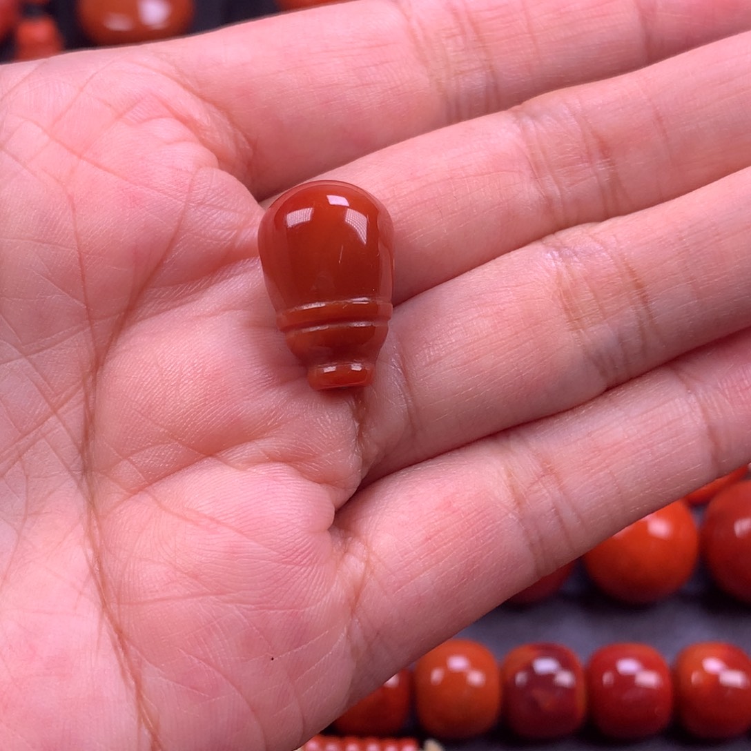 未镶嵌奶嘴三通12mm南红玛瑙