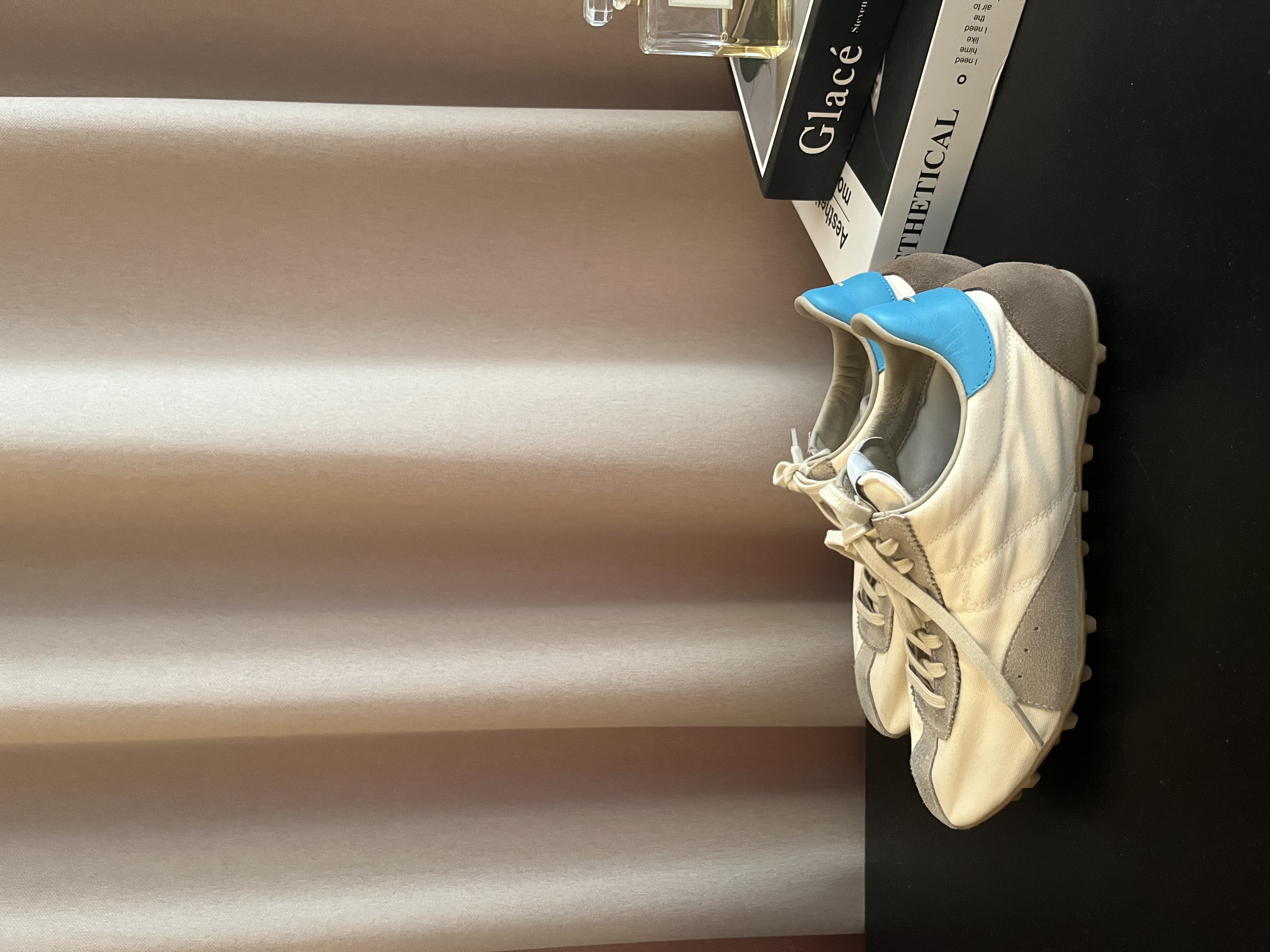 【孤品特价】老钱风 长绒布拼牛皮系带低帮运动休闲鞋（H520-2)