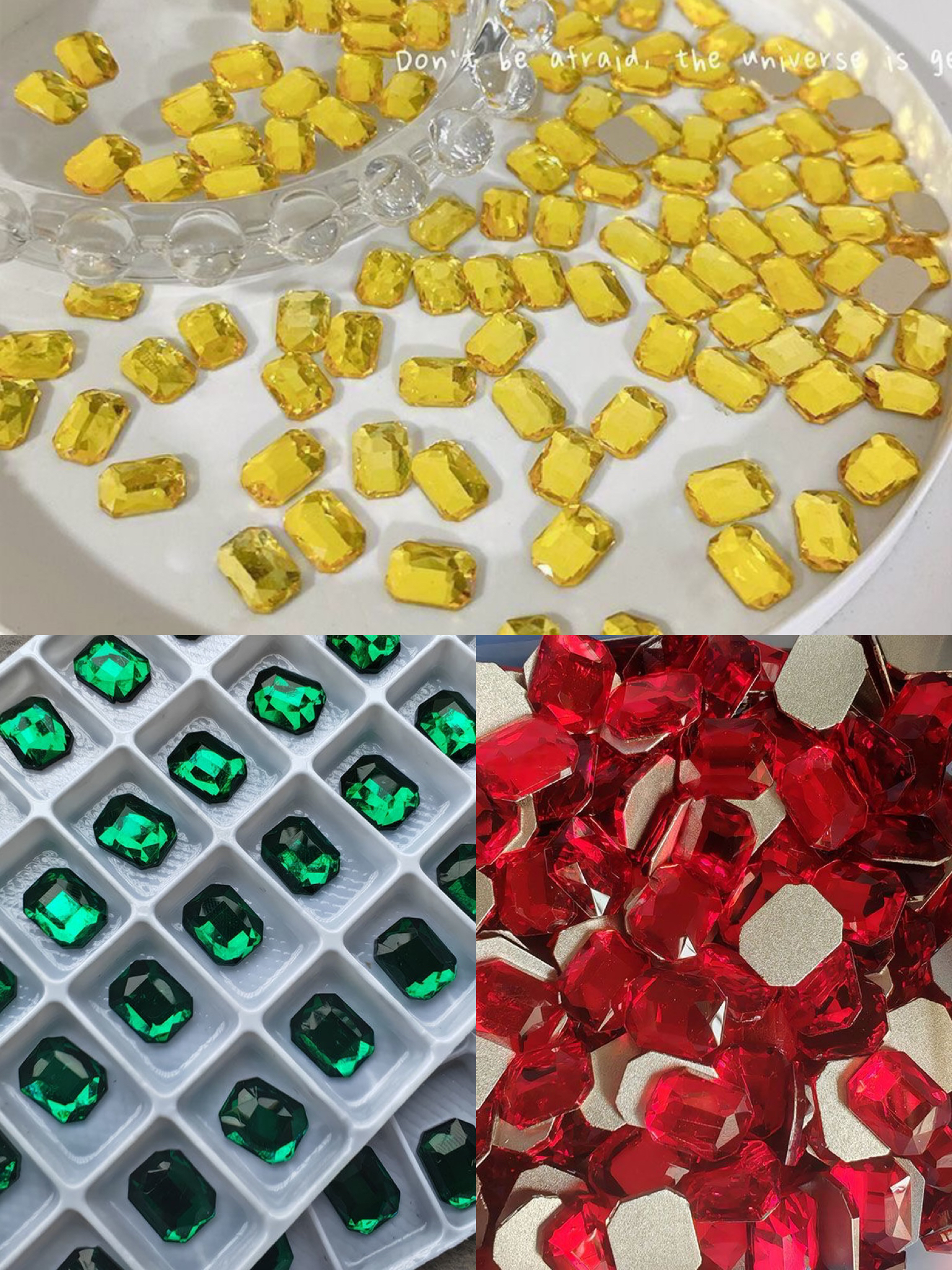 『故人甲』新春富婆金/熹贵妃回宫祖母绿/大红平底八角网红美甲钻