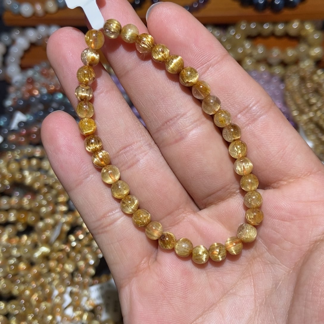 水晶手链未镶嵌钛金5.8m