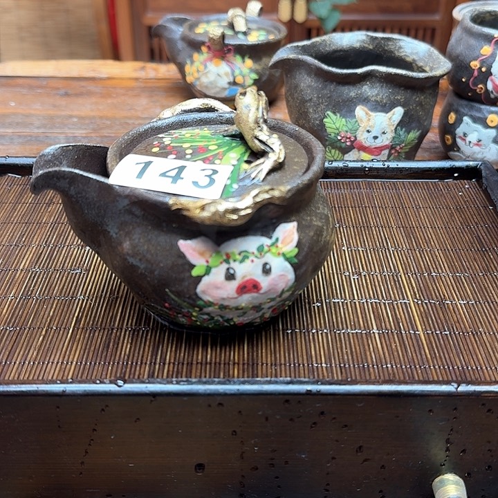 纯手工制作粗陶茶具