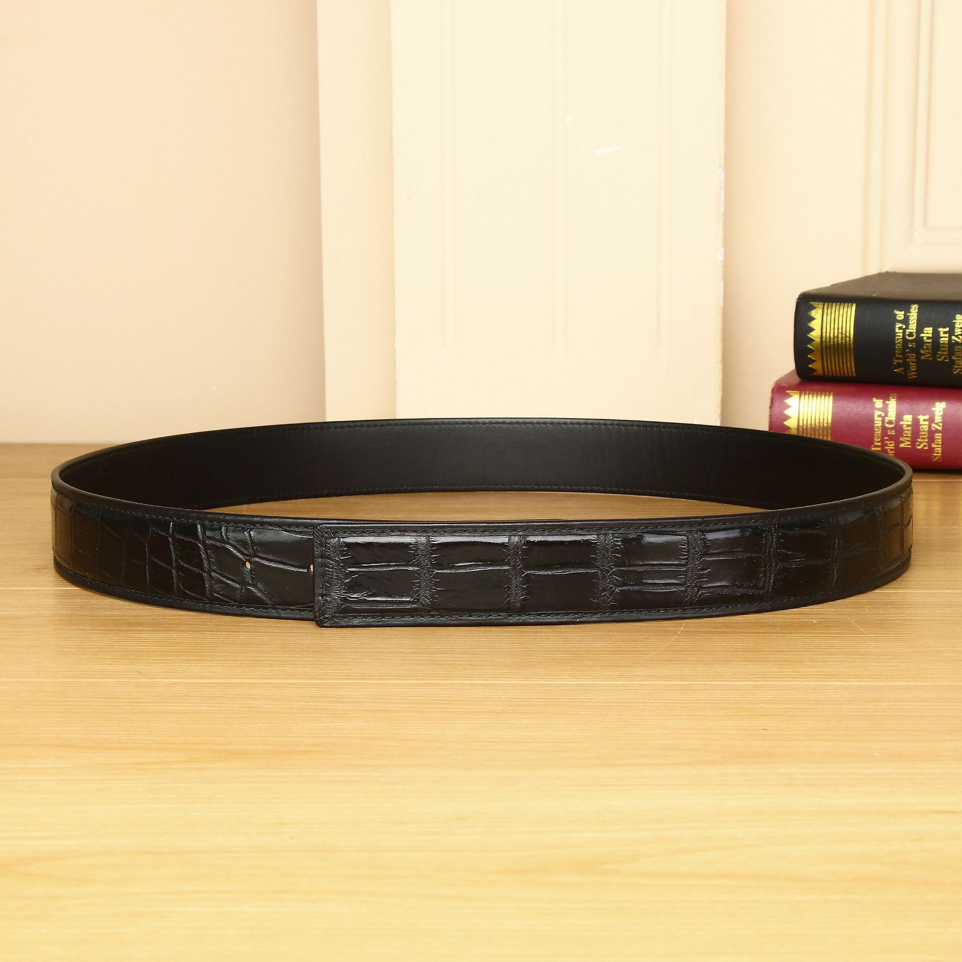 高端鳄鱼皮腰带(不带扣头)