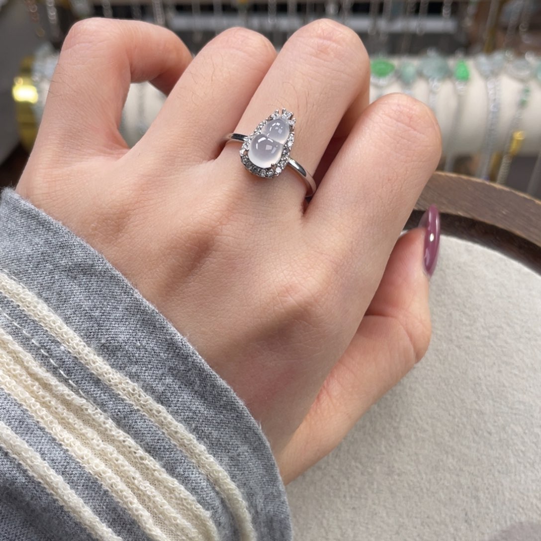 翡翠银S925镶嵌戒指