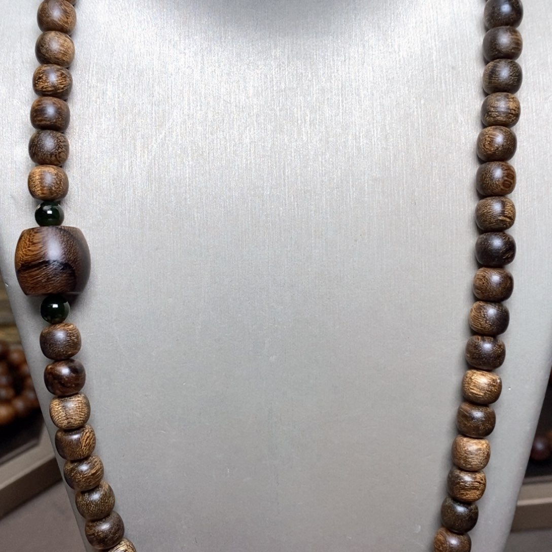 沉香手串越南芽庄紫棋瘤疤06×08➕配饰