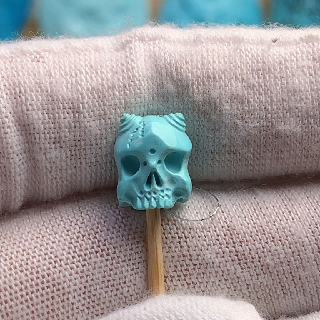 未镶嵌绿松石珠宝奇石8mm