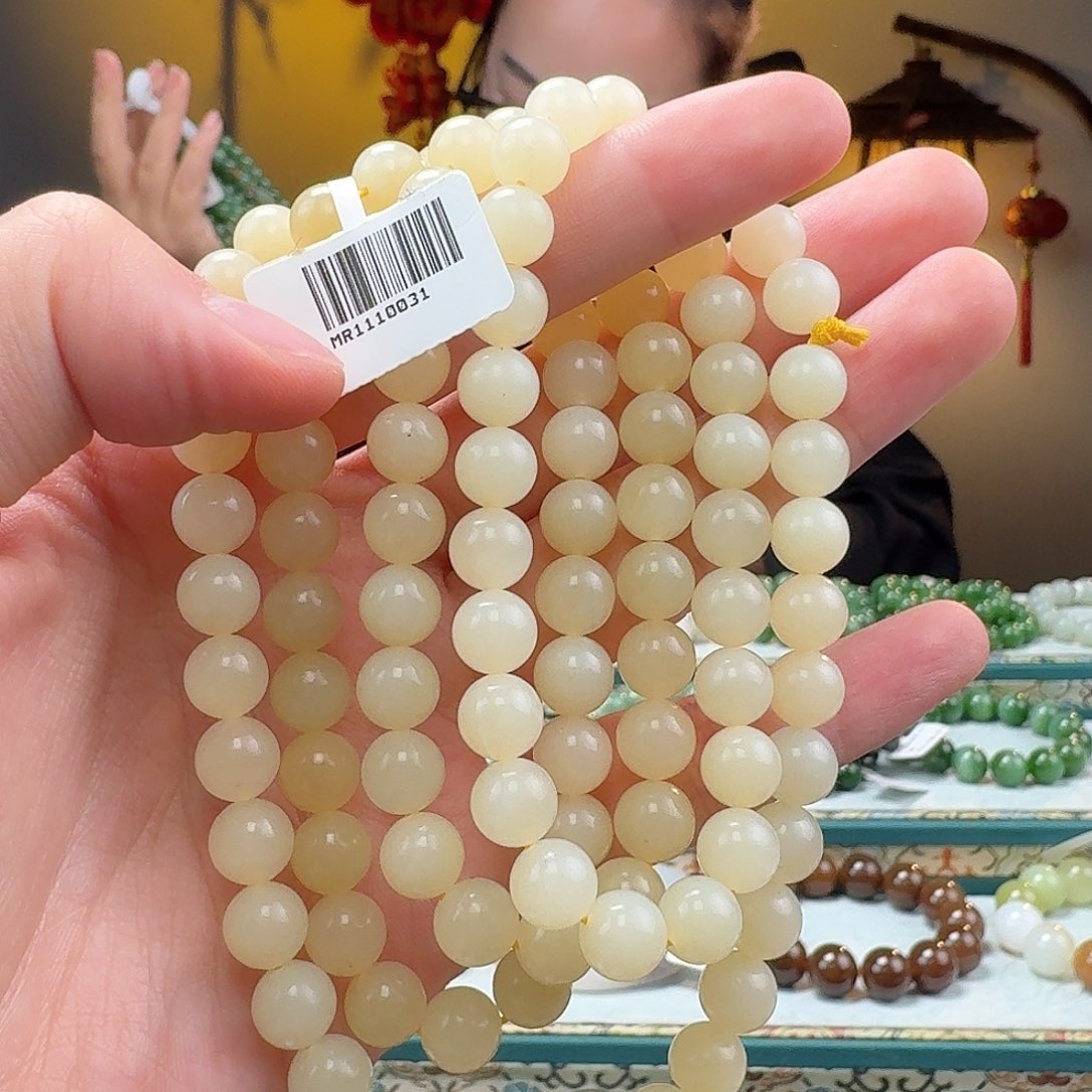 和田玉手串未镶嵌福****)