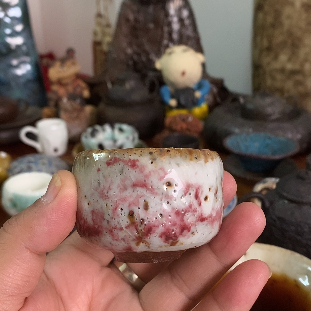 手工制作柴烧茶具